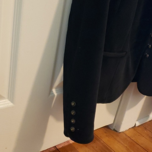 Tahari Black Crushed Velvet Blazer - Picture 3 of 6